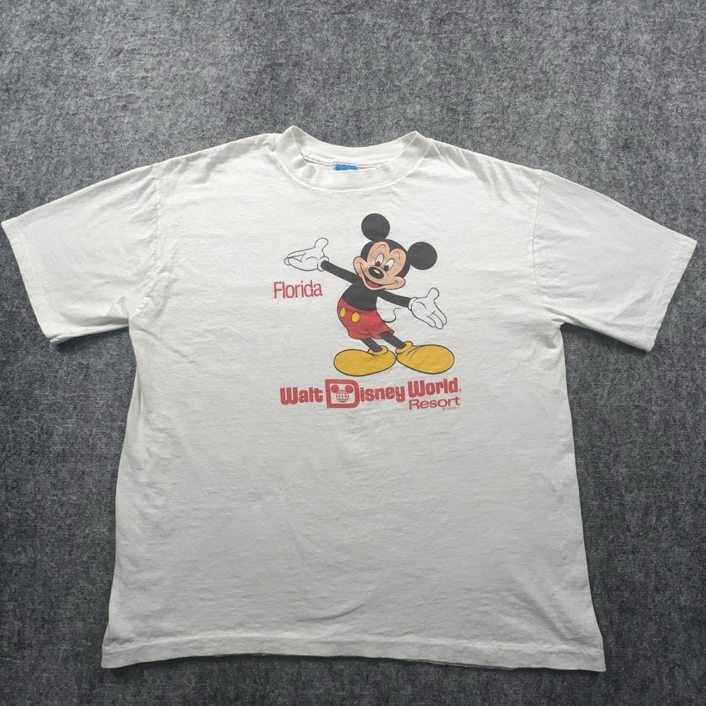 Vintage Disney Mickey Mouse Florida Walt Disney World Shirt XL USA Single Stitch